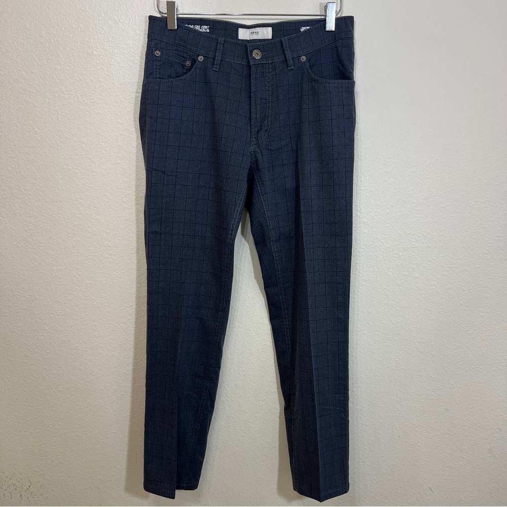 BRAX Chuck pants blue and grey plaid